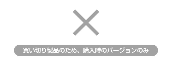 製品アップデート なし