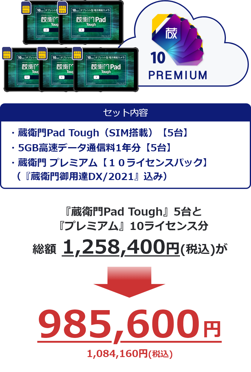 建設タブレット『蔵衛門Pad Tough（くらえもんぱっどたふ）』-見やすい10インチ大画面